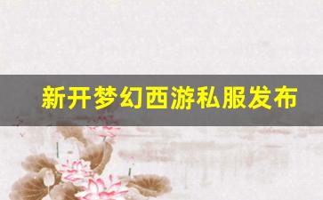 新开梦幻西游私服发布网(梦幻西游手游吧)